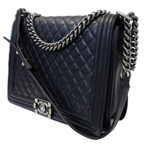 calfskin boy chanel flap bag price|Chanel black quilted flap bag.